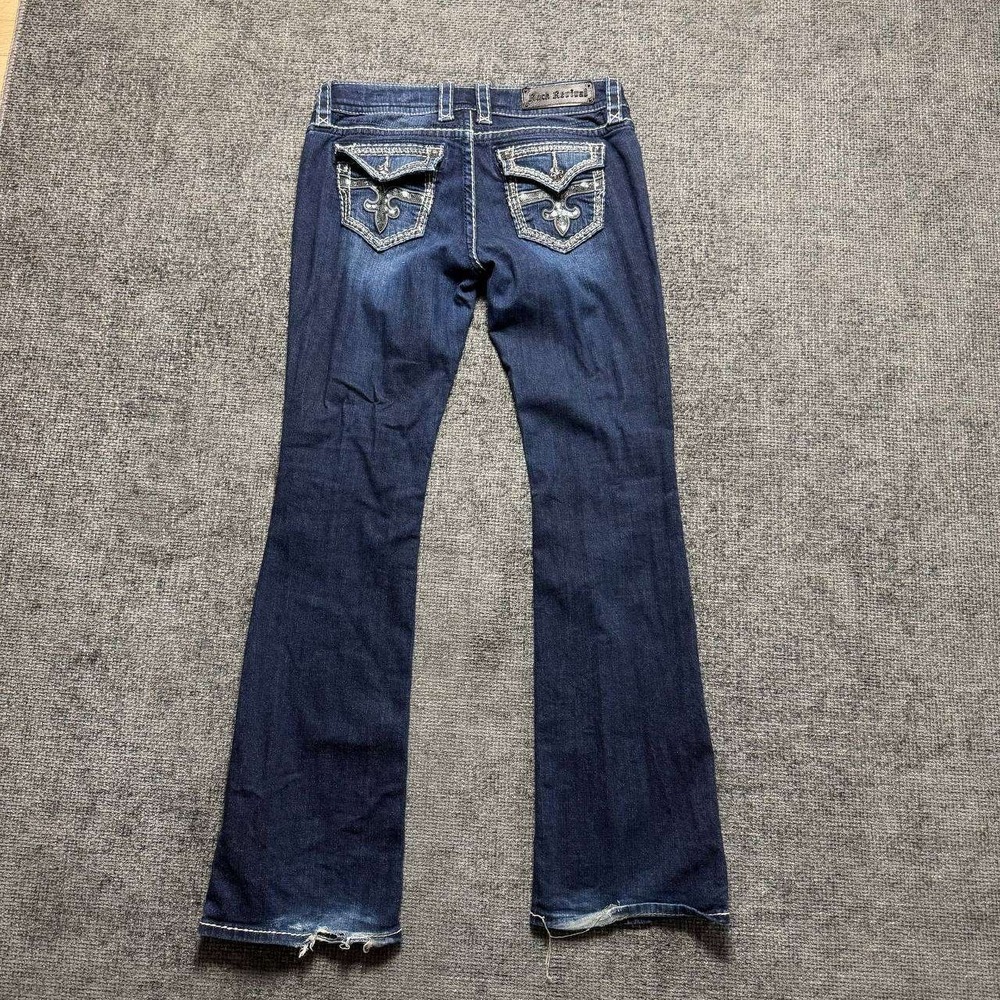 Rock Revival Bootcut Jeans Womens 30 Dark Wash Embellished Y2K McBling